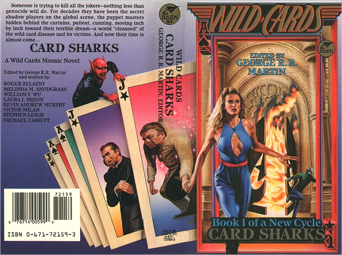 <i>Wild Cards XIII: Card Sharks</i>,<br />Baen Paperback 1993 (US),