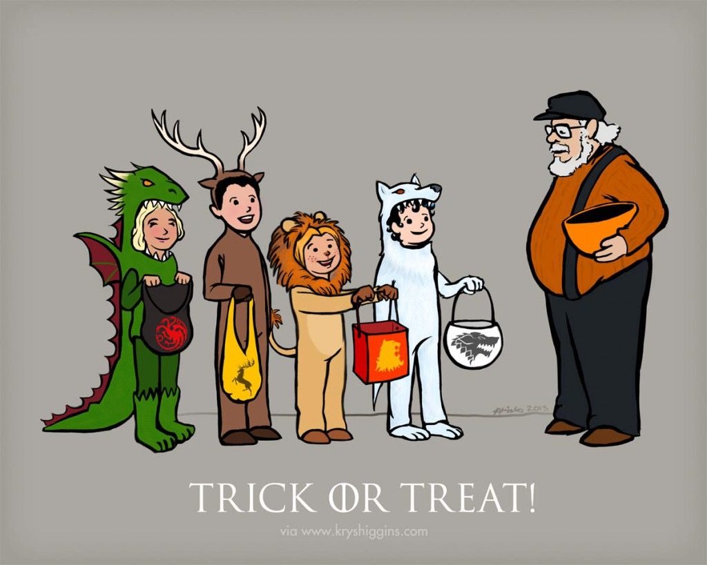 cartoon trick or treaters