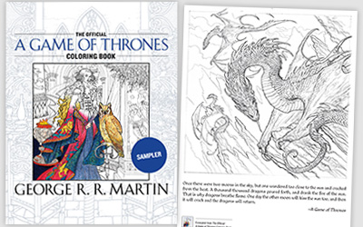 The Official A Game of Thrones Coloring Book Sampler
